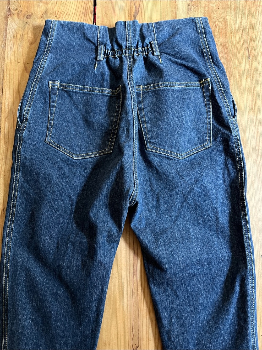 KAREN WALKER Runaway 4 High Waisted Legs For Days Jeans Paper Bag Tall Girly